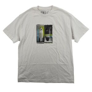 Local Motion Shirt‎ Mens XL White Surfboard Graphic 100% Cotton Tee Hawaiian NWT